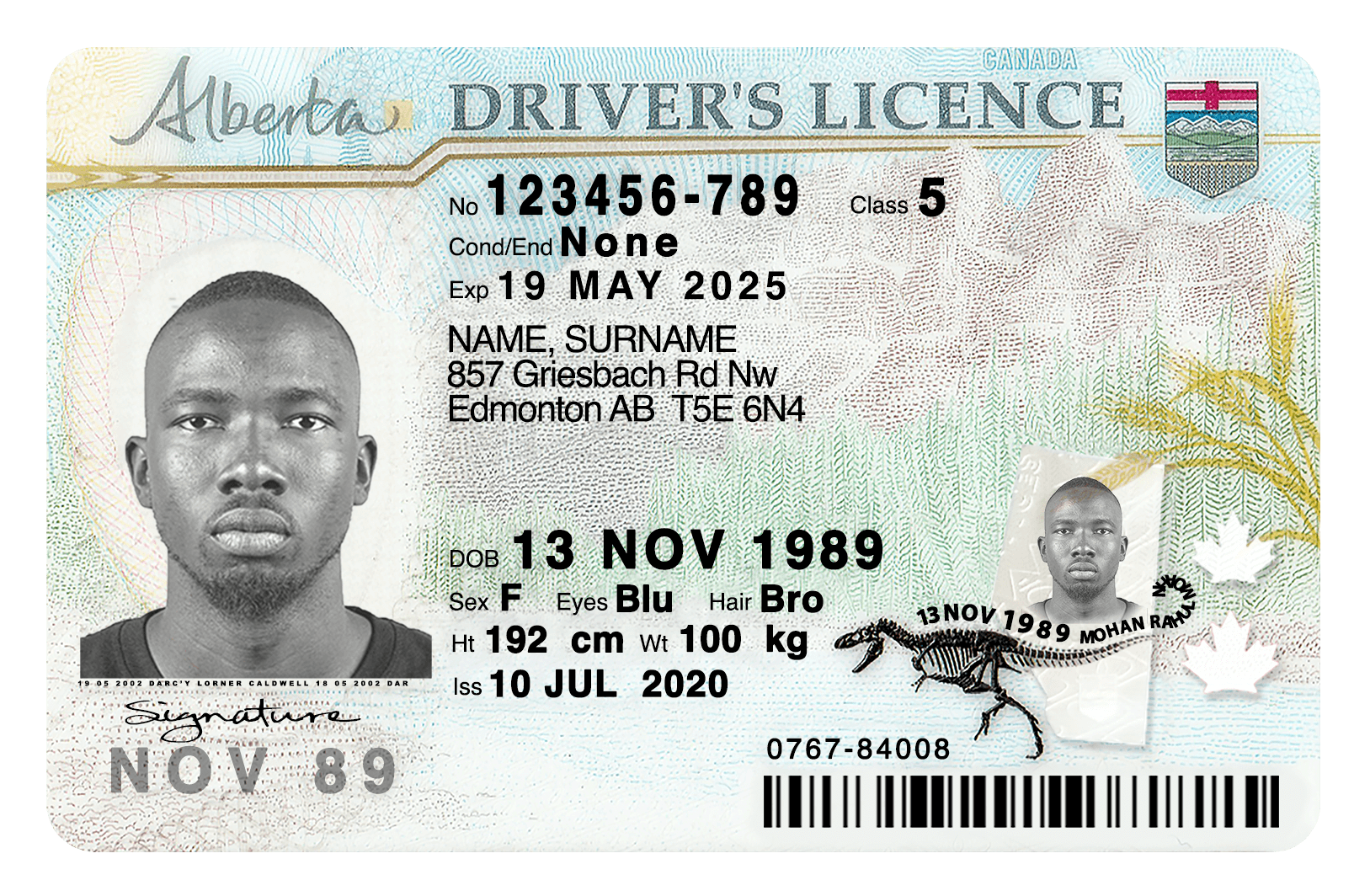Alberta Fake Driver’s License 1
