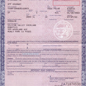 Buy certificate of title online